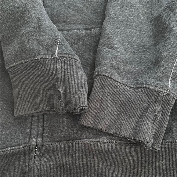 TNA distressed Charcoal Gray Zip-Up Hoodie - Picture 3 of 4